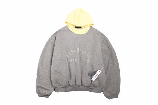 Fear of God Essentials Hoodie - Grey with Yellow Hood - Vanté®