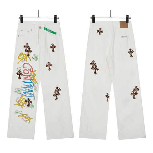 Chrome Hearts NEW Pants 8128 Chrome Hearts