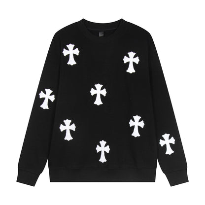 CHROME HEARTS WOOL WHITE CROSS SWEATSHIRT BLACK - Vanté®