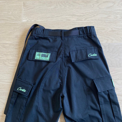 CORTEIZ ALCATRAZ CARGO PANTS BLACK/GREEN - Vanté®