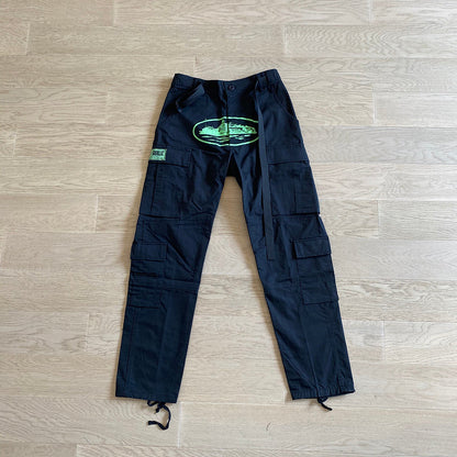 CORTEIZ ALCATRAZ CARGO PANTS BLACK/GREEN - Vanté®