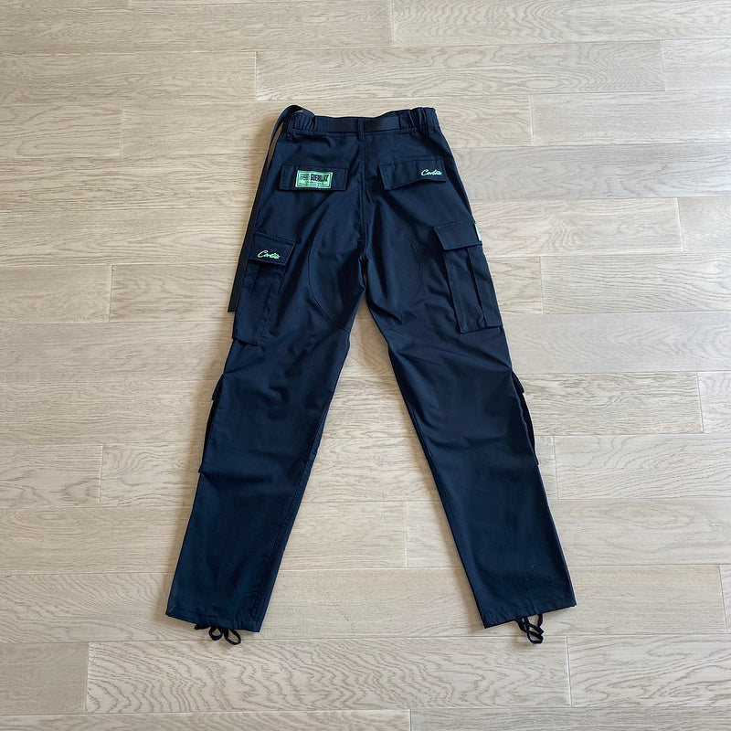 CORTEIZ ALCATRAZ CARGO PANTS BLACK/GREEN - Vanté®