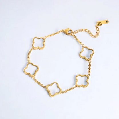 5 ★ CloverGlow™ Gold-Plated Bracelet - Vanté®