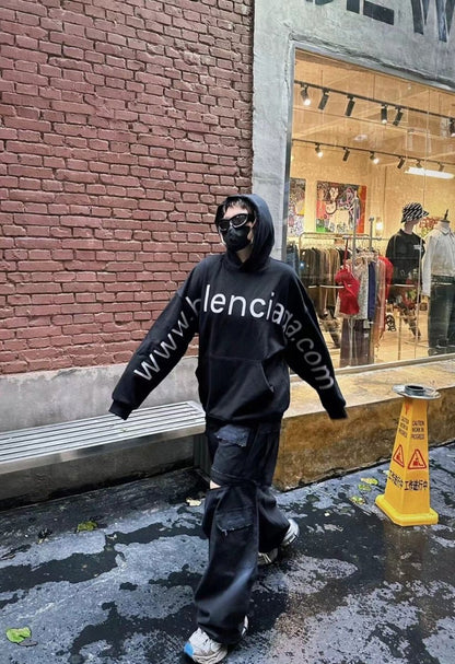 Balenciaga Black Oversized Hoodie netstar